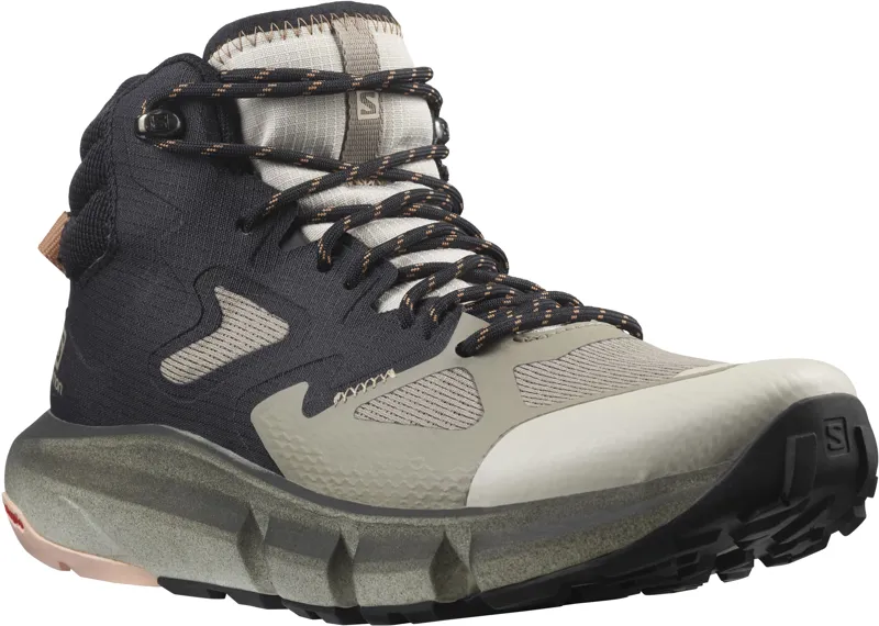 Salomon Womens Predict Hike Mid GTX Walking Boot - Vintage Khaki-Black-Mocha Mousse-1